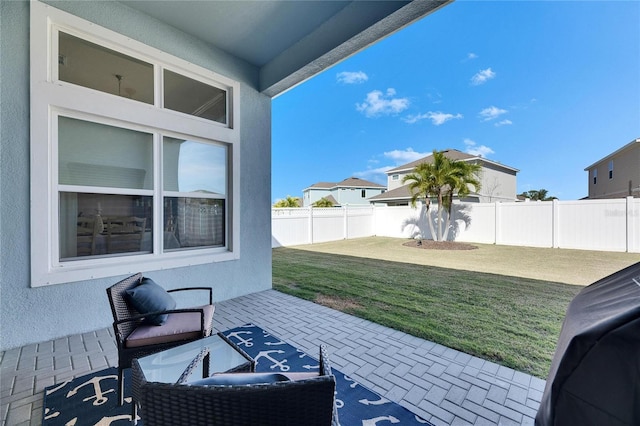 view of patio / terrace with a fenced backyard