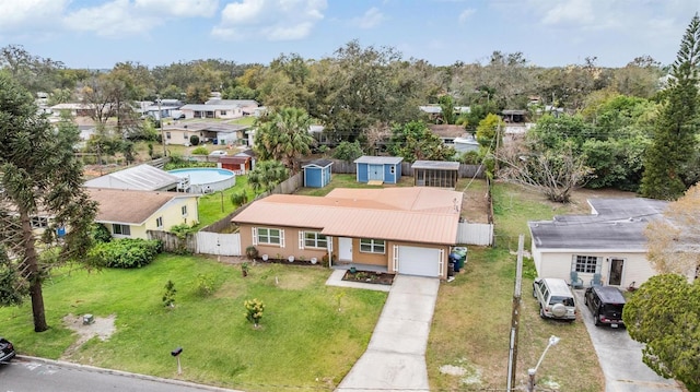 drone / aerial view featuring a residential view