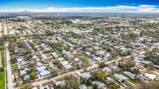 bird's eye view with a residential view