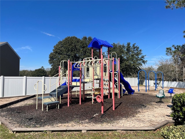 community playground with fence