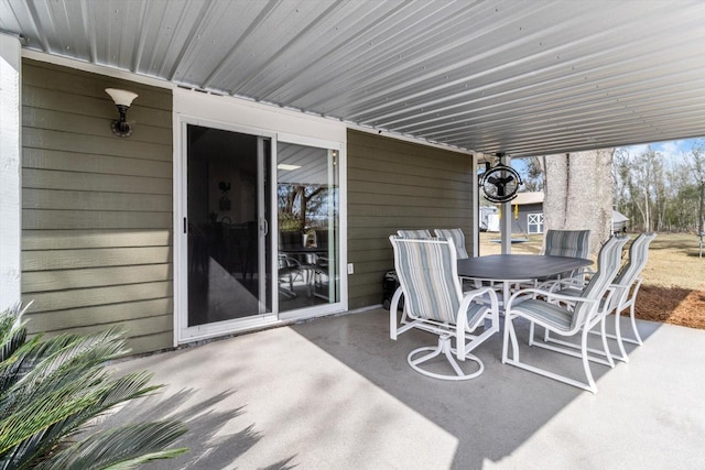 view of patio with outdoor dining space