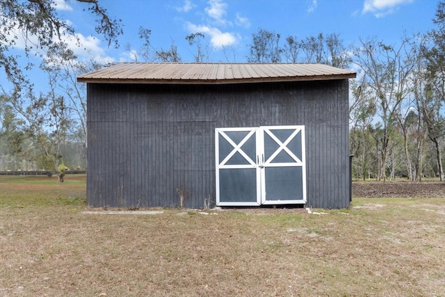 view of shed