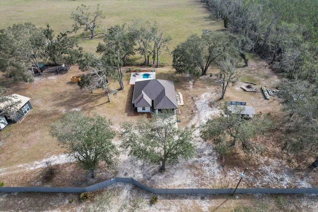 bird's eye view featuring a rural view