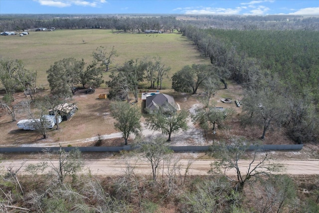 bird's eye view featuring a rural view