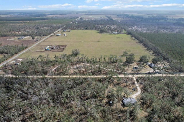 bird's eye view with a rural view