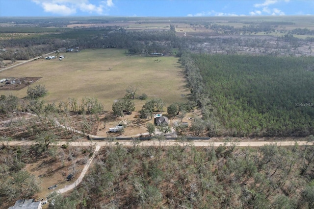 bird's eye view featuring a rural view