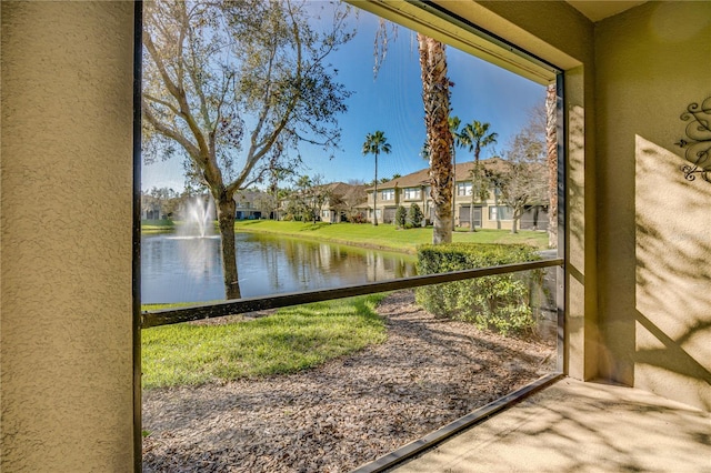 water view featuring a residential view