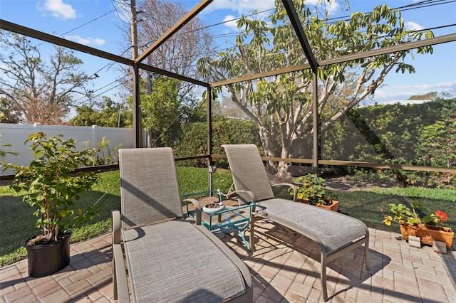 view of sunroom / solarium