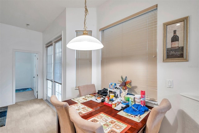 dining area featuring wood finished floors