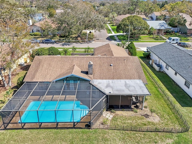 drone / aerial view featuring a residential view