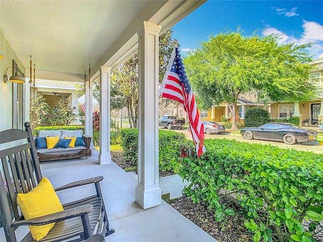 view of patio / terrace with a porch