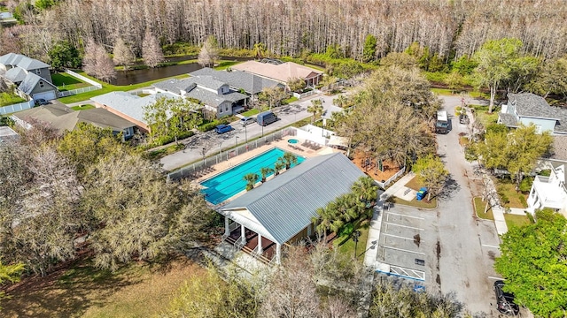 aerial view featuring a residential view