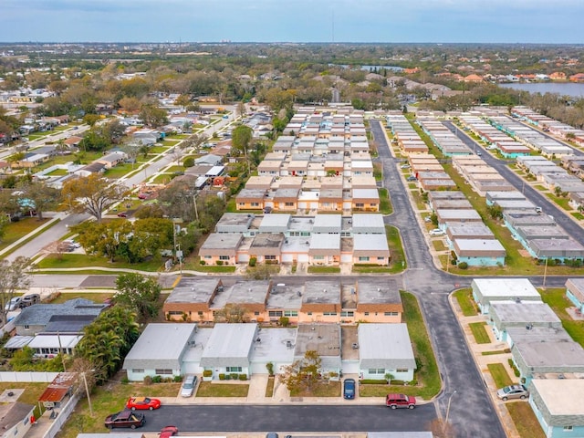 aerial view with a residential view