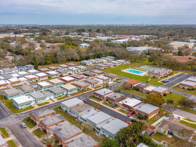 drone / aerial view with a residential view