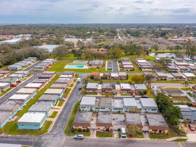 bird's eye view with a residential view