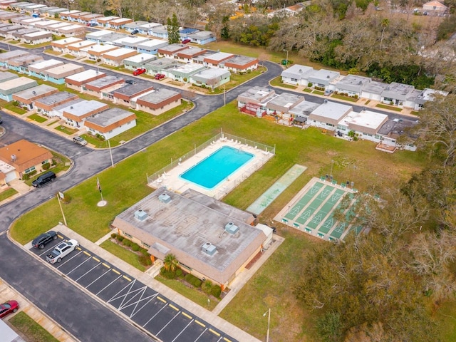 drone / aerial view featuring a residential view