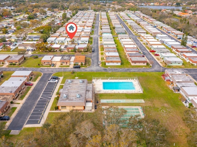 drone / aerial view featuring a residential view