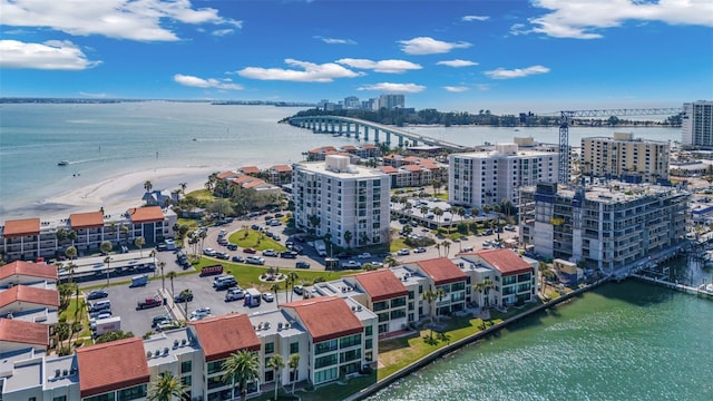 855 Bayway Blvd Unit 105, Clearwater, FL 33767 - view of urban area featuring a nearby body of water, apartment complex, and a notable bridge