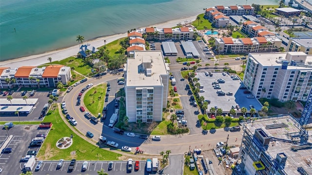 855 Bayway Blvd Unit 105, Clearwater, FL 33767 - aerial overview of property's location with waterfront with a beach