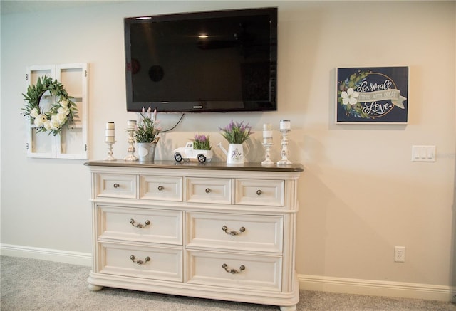 interior details featuring carpet and baseboards