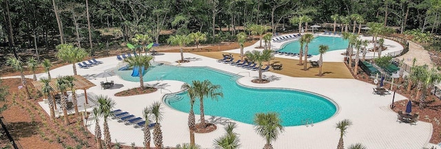 community pool featuring a patio area