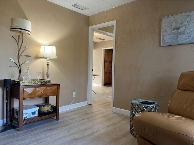 4100 Narvarez Way S, Saint Petersburg, FL 33712 - living area with light wood-type flooring and baseboards