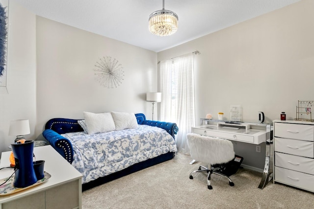 bedroom featuring carpet flooring