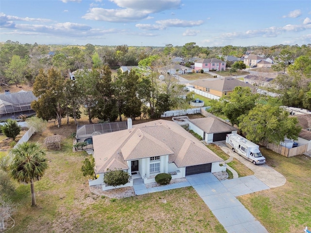 aerial view featuring a residential view