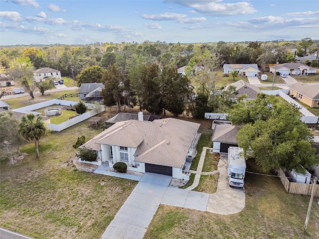 drone / aerial view with a residential view