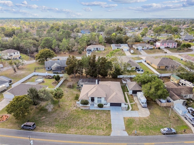 aerial view featuring a residential view