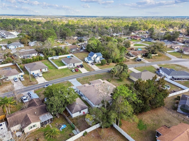 bird's eye view featuring a residential view