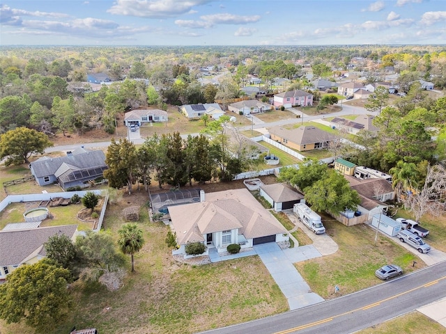 drone / aerial view with a residential view