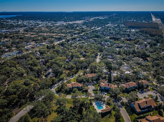 drone / aerial view with a residential view