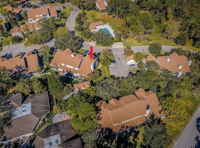 aerial view featuring a residential view