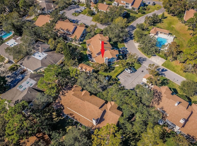 birds eye view of property featuring a residential view