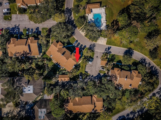 bird's eye view featuring a residential view