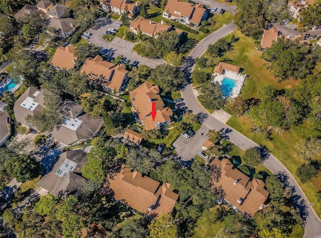 bird's eye view featuring a residential view