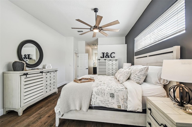 1301 Jen Ma Jo Ln, Lutz, FL 33549 - bedroom with dark wood-style floors and a ceiling fan