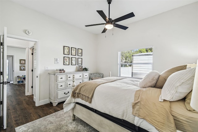 1301 Jen Ma Jo Ln, Lutz, FL 33549 - bedroom with dark wood finished floors and ceiling fan