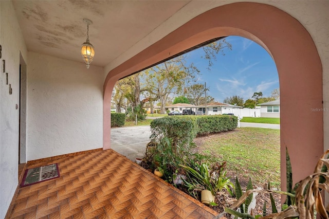 view of patio with fence