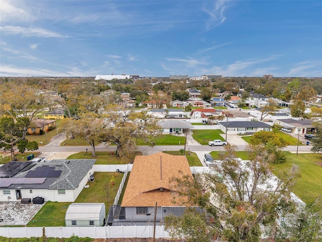 drone / aerial view with a residential view