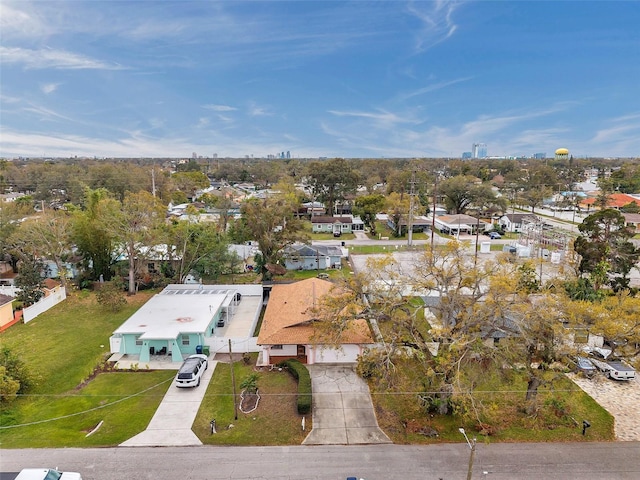 aerial view featuring a residential view