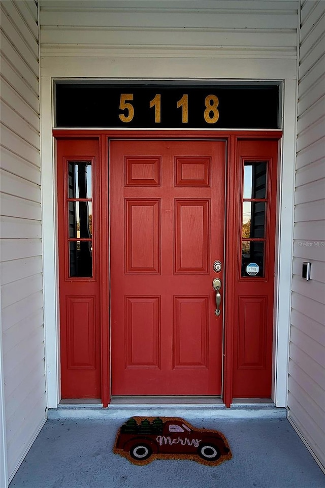 view of doorway to property