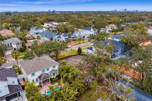 bird's eye view featuring a residential view