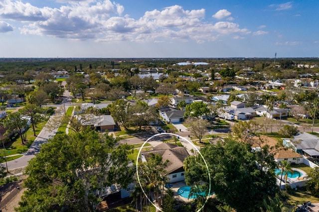 drone / aerial view featuring a residential view