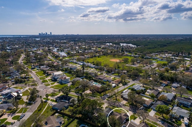 bird's eye view with a residential view