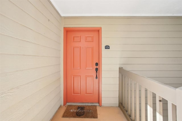 view of doorway to property