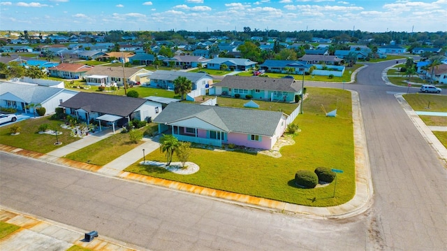 aerial view featuring a residential view