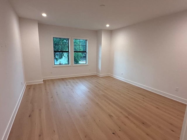 418 W Frances Ave Unit 2, Tampa, FL 33602 - empty room with light wood-style flooring, recessed lighting, and baseboards