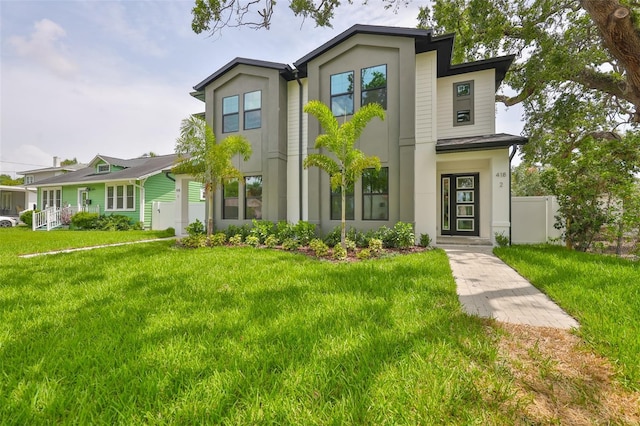418 W Frances Ave Unit 2, Tampa, FL 33602 - view of front of property with stucco siding and a front yard